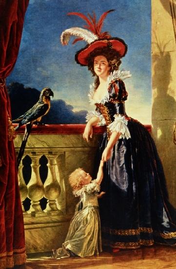 Labille-Guiard, Adelaide Portrait of Louise Elisabeth of France with her son oil painting image
